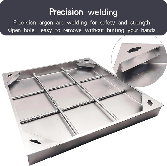 28x28 Invisible Stainless Steel Manhole Cover and Frame - Image 5