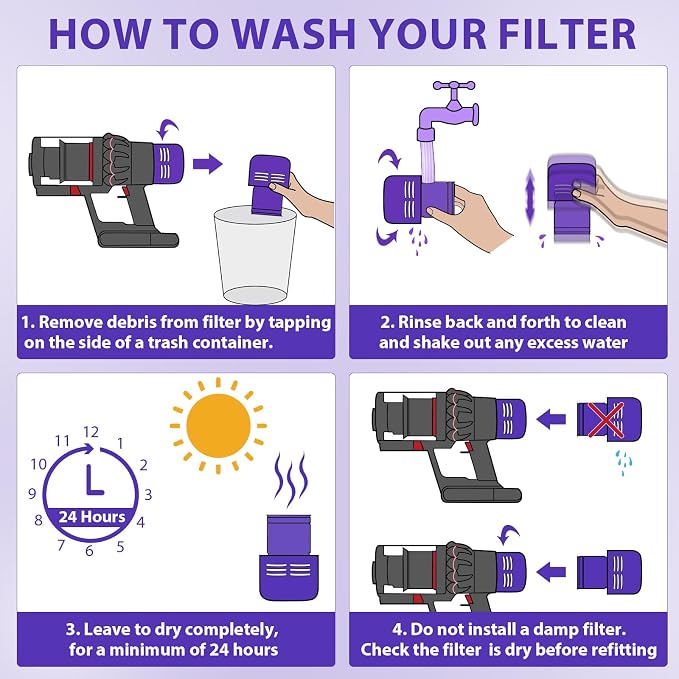 Lemige 3 Pack V9 SV18 Vacuum Filter Replacement Parts - Image 9