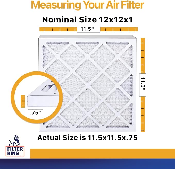 Filter King 12x12x1 Air Filter | 6-PACK | MERV 13 HVAC Pleated A/C Furnace - Image 2