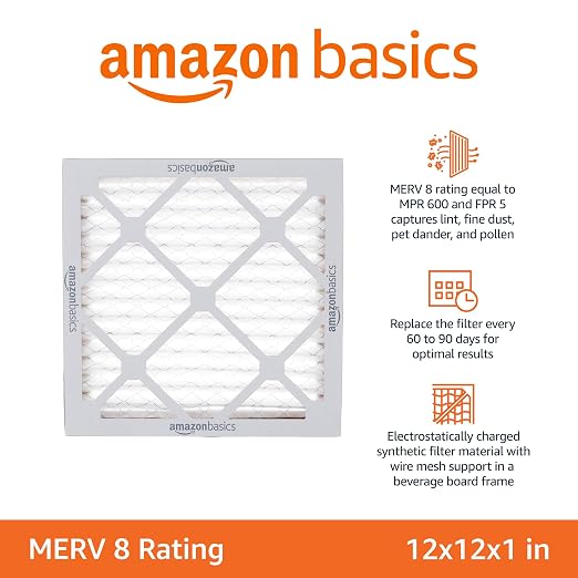 Amazon Basics MERV 8 AC Furnace Air Filter, Pet & Allergy Control, Electrostatic - Image 2