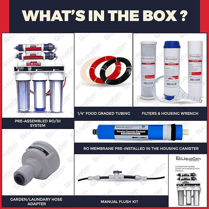 LiquaGen - 6 Stage Reverse Osmosis + Deionization Water Filter System - Image 2