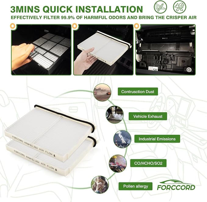2-Pack Cabin Air Filter Fits for Mazda CX-90, CX-70 Cabin Filter Replacement - Image 6