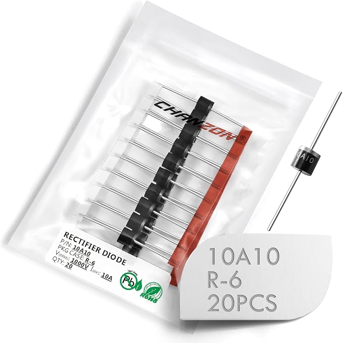 Chanzon 10A10 Rectifier Diode 10A 1000V R-6 Axial 10 Amp 1000 Volt Electronic - Image 5
