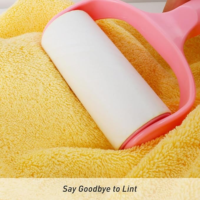 SEMAXE Towel 100% Cotton Towel for Bathroom, Bath Towel, Hand Towel, Washcloth,Yellow & Grey,12-Piece