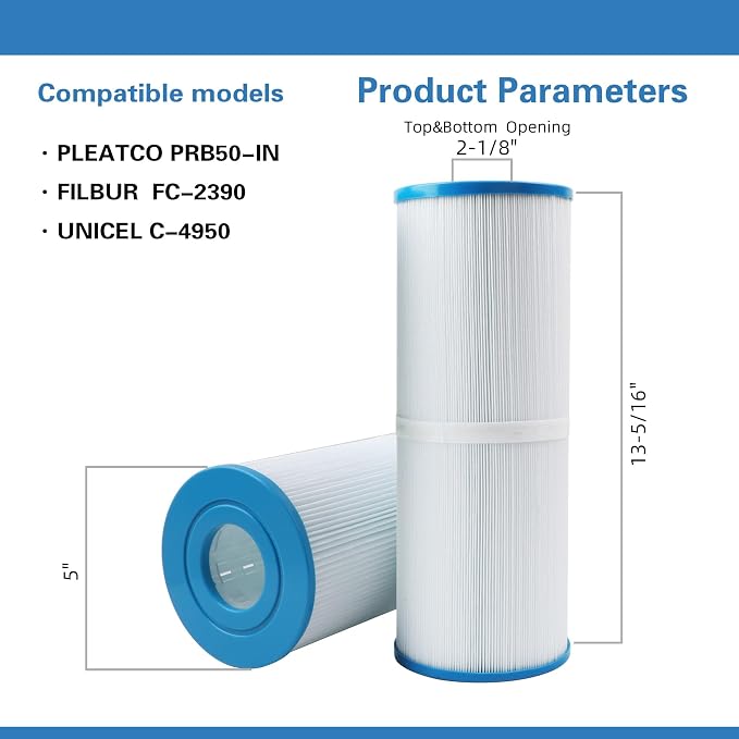 C-4950 Spa Filters, Replaces For Pleatco PRB50-IN, Filbur FC-2390, Compatible - Image 2