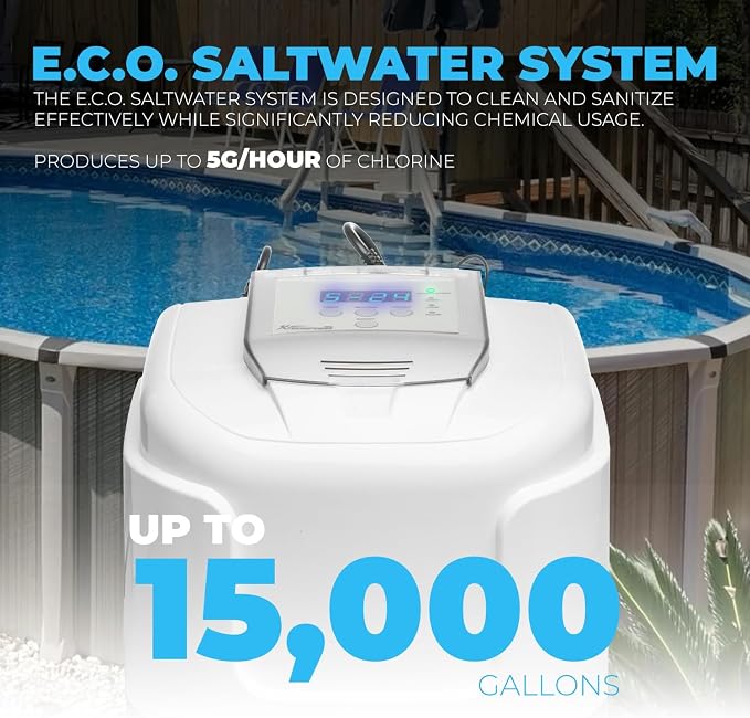 XtremepowerUS Above Ground Pool Salt Water System, Saltwater Chlorinator - Image 2