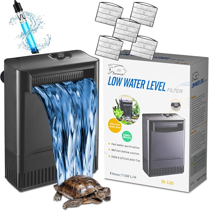 Turtle Tank Filter Aquarium Filter w/ Detachable U-V Light by TARARIUM