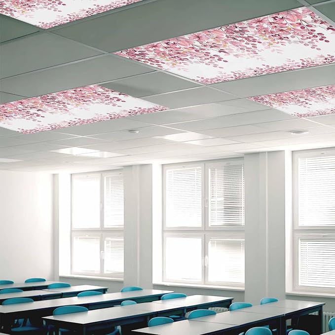2 Pack Fluorescent Light Cover for Classroom Ceiling Light, Berry Branch Plant - Image 2