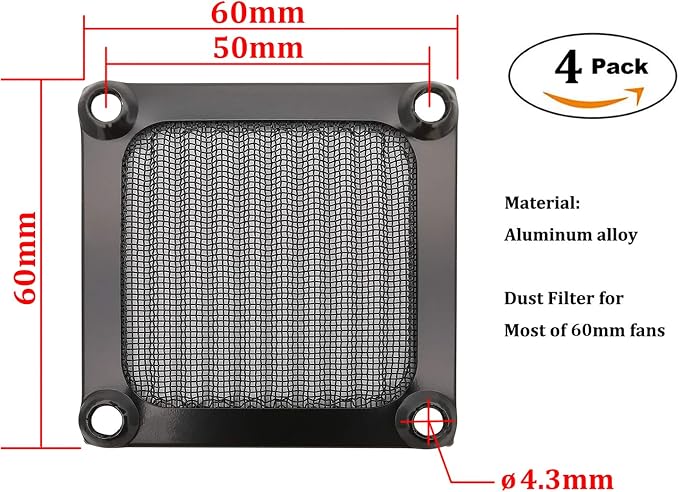 60mm Computer Case Fan Filter Grills - Image 2