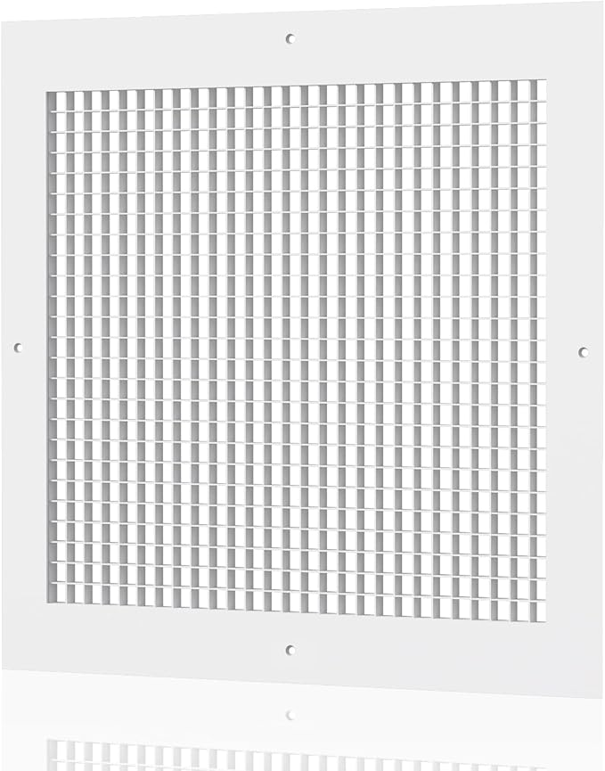 Return Air Grille Fits 20'' x 20'' Duct Opening, Aluminum Eggcrate Return by DECOAIRCON