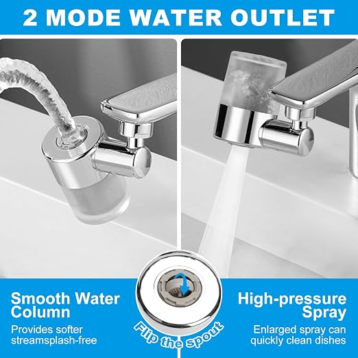 Sink Water Filter Faucet, 720 ° Rotating Kitchen Faucet Water Purifier - Image 2