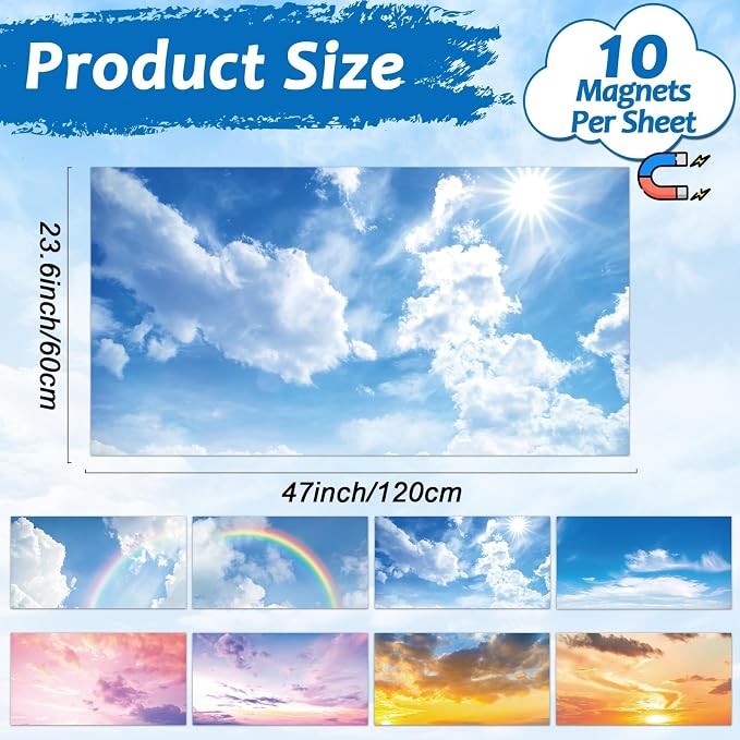 Wiooffen 8 Pcs Fluorescent Light Covers - Image 2