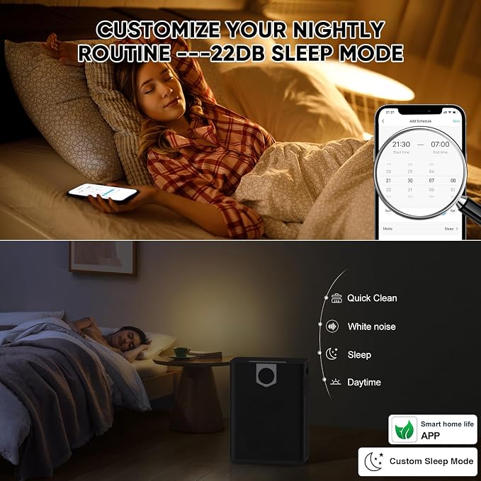 DAYETTE Smart Air Purifiers for Home Large Room, H14 Air Purifier - Image 8