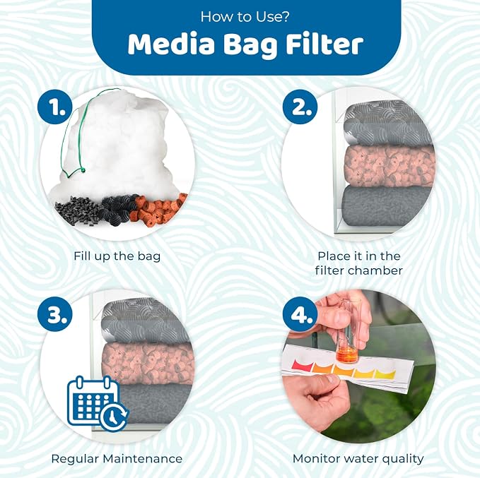SunGrow Catappa Leaf Filter Bags, 10 Mesh Bags - Image 3