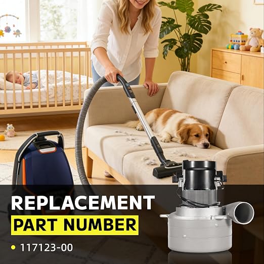 117123-00 240V Cleaner Vacuum Motor Compatible - Image 2