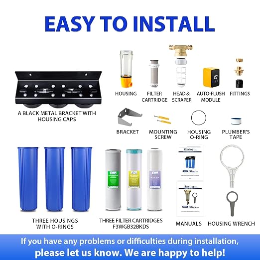 iSpring Whole House Water Filter System w/Auto-Flushing Spin Down Sediment - Image 7