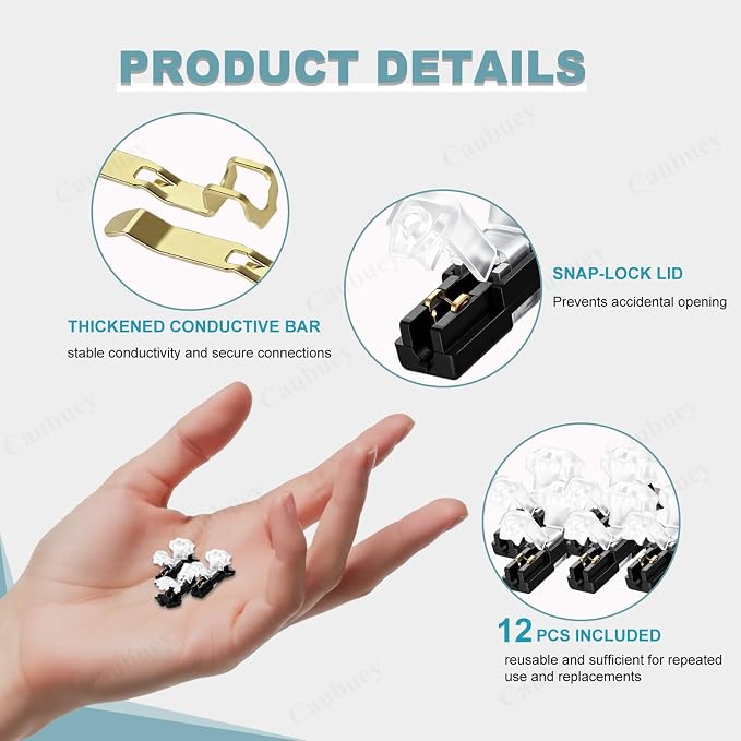 12PCS Quick Connect Wire Connectors, 3 Way 1 Pin Low Voltage T Tap Wire - Image 2