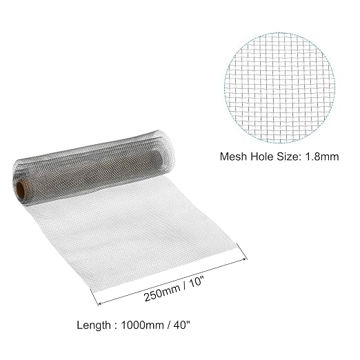 PATIKIL 40" L x 10" W Woven Wire Mesh, 12 Mesh 316L Stainless Steel Air Vent - Image 2