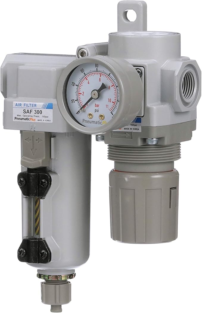 PneumaticPlus SAU320-N03G-MEP Compressed Air Filter Regulator Combo 3/8" NPT - Image 3