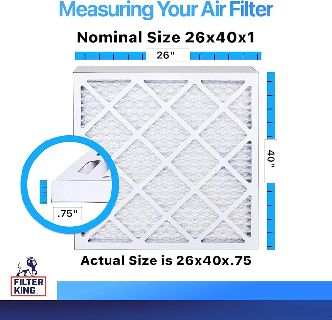 Filter King 26x40x1 Air Filter | 4-PACK | MERV 8 HVAC Pleated A/C Furnace - Image 2