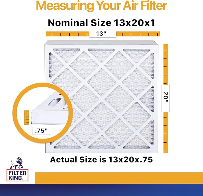 Filter King 13x20x1 Air Filter | 6-PACK | MERV 13 HVAC Pleated A/C Furnace - Image 2