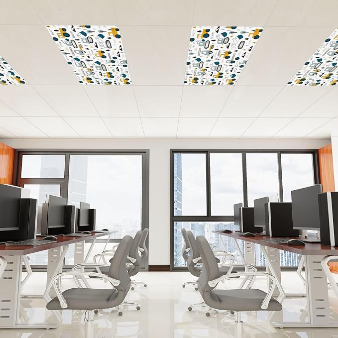 4 Pcs Fluorescent Light Covers for Ceiling Lights Construction Vehicle - Image 3