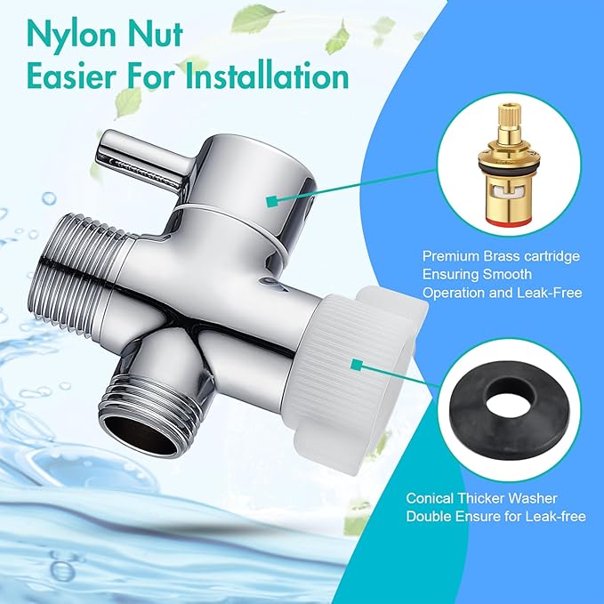 BARROCK Chrome Handheld Bidet Sprayer for Toilet,Stainless Steel Baby Cloth Diaper Jet Spray Kit,Bathroom Toilet Bidet Attachment Set with Adjustable Water Pressure for Bathing Pets and Feminine Wash