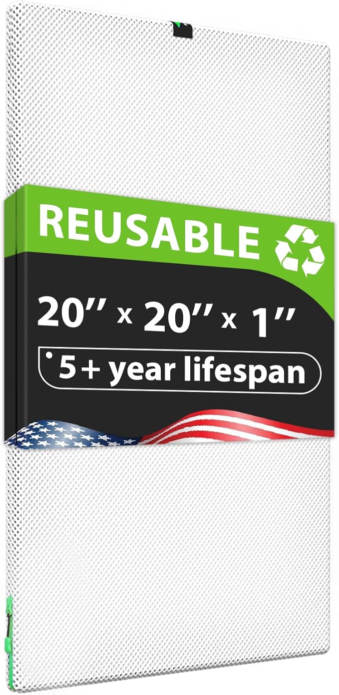 Reair 20x20x1 Air filter, Washable and Reusable Air Filter 20x20x1 by Reair