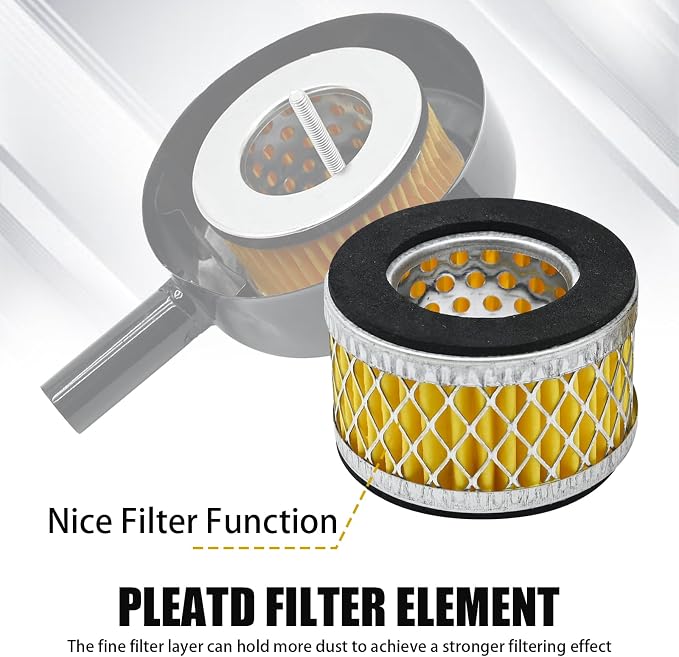 8 Pcs Air Compressor Filter Intake Paper Filter Elements 2.6 x 1.6 Inches - Image 5