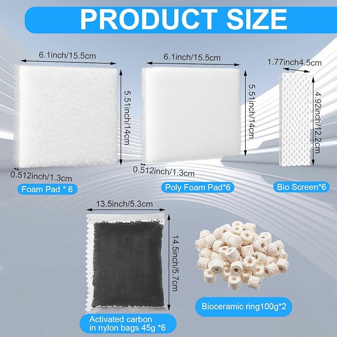 26 Pcs Aquarium Filter Media Kit Compatible - Image 2