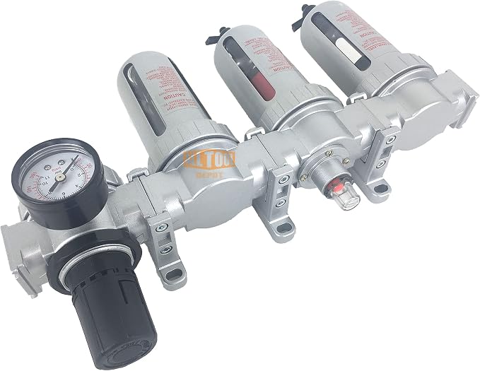 3/8" NPT MID FLOW 4 Stages Filter Coalescing Desiccant Dryer Regulator System - Image 4