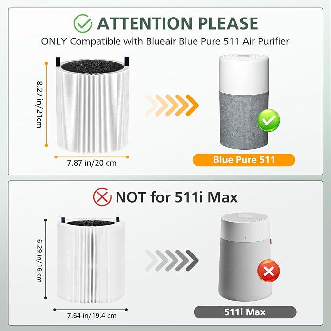 Blue Pure 511 Replacement Filter Compatible - Image 2