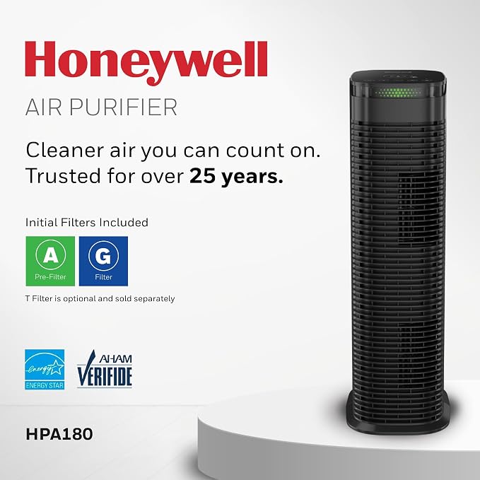 Honeywell HEPA Air Purifier for Home, 990 Ft² Rooms in 1 hour, HEPA Filter - Image 2