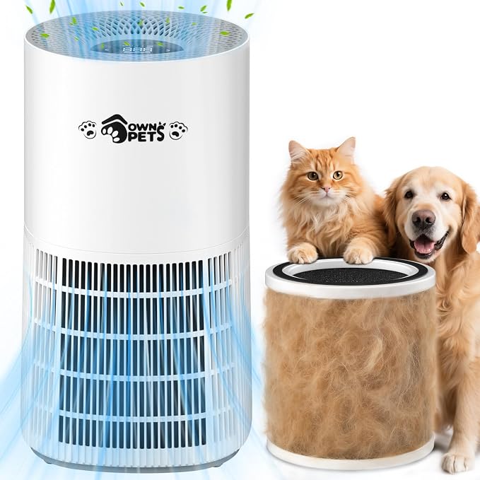 Ownpets Pet Air Purifier for Large Room up to 2620 ft², 5-in-1 Washable Filter by Ownpets