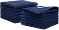 100% Cotton Washcloths Set 13” x 13” | Dark Grey Towels | Set of 12 Ultra Soft and Highly Absorbent Washcloths Sets for Bathroom, Gym, Hotel, Spa | Machine Washable Face Towel