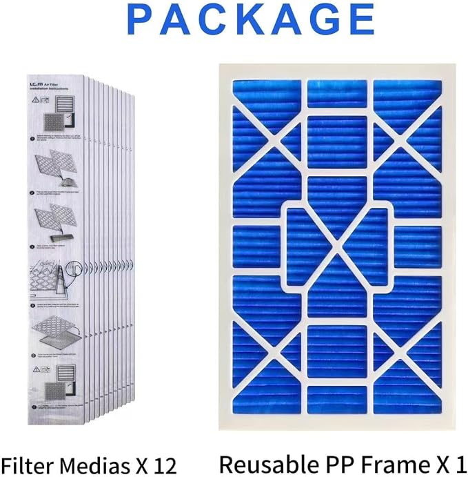 LEKEN 16x25x1 AC Furnace HVAC Filter Reusable Electrostatic Filters MERV 13 - Image 5
