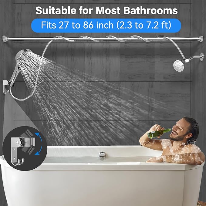 Dual Shower Head with Handheld for Couples: High Pressure Double Shower Heads for Two People - Adjustable Two Showerhead System with 3 Flow Settings Fits 2 Person Bathroom (Chrome)