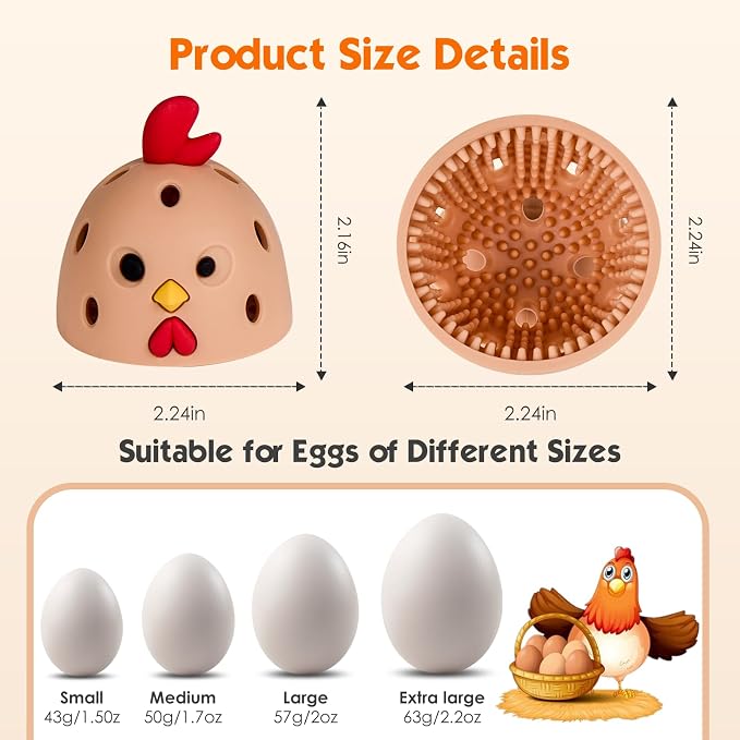 Egg Washer for Fresh Eggs, Silicone Egg Brush Cleaner, Egg Cleaner Scrubber for - Image 2