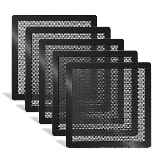 140mm PC Fan Dust Filter Magnetic Frame Computer Fan Grills Black Dust Mesh PC by Zhaoyao