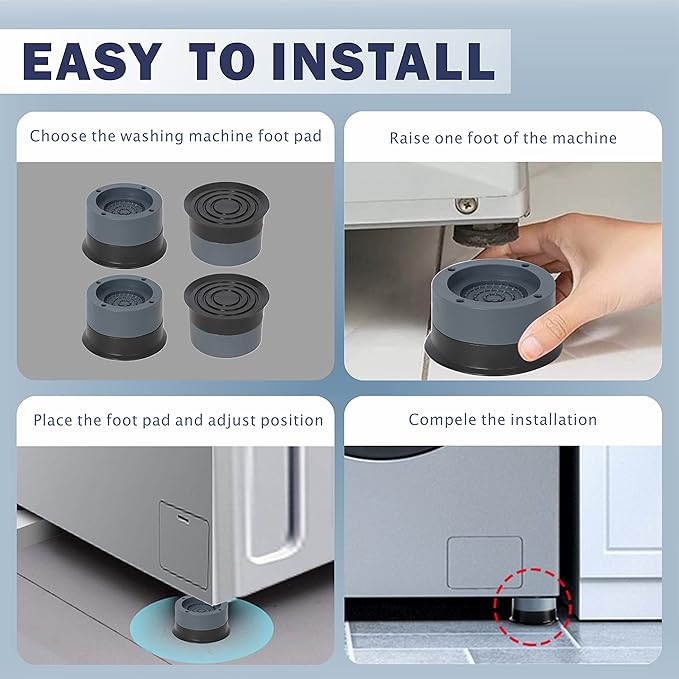 Anti Vibration Pads Increase 1.38"/2.36", Non Slip Heighten Shock and Noise - Image 5