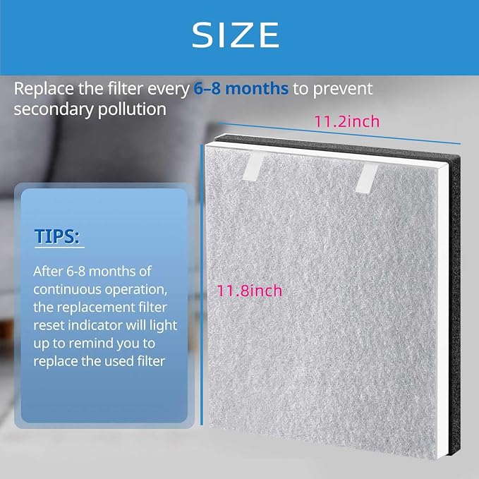 2 Pack Vital 100 True HEPA Replacement Filter Compatible - Image 8