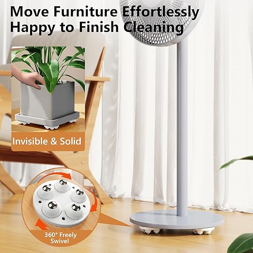 Self Adhesive Caster Wheels 2 Inch, 360 Swivel Universal, Mini Low Profile - Image 2