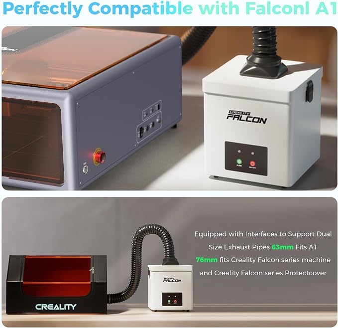 Creality Falcon Smoke Purifier, 2 Layer Filtration, 99.97% Purification Rate - Image 2