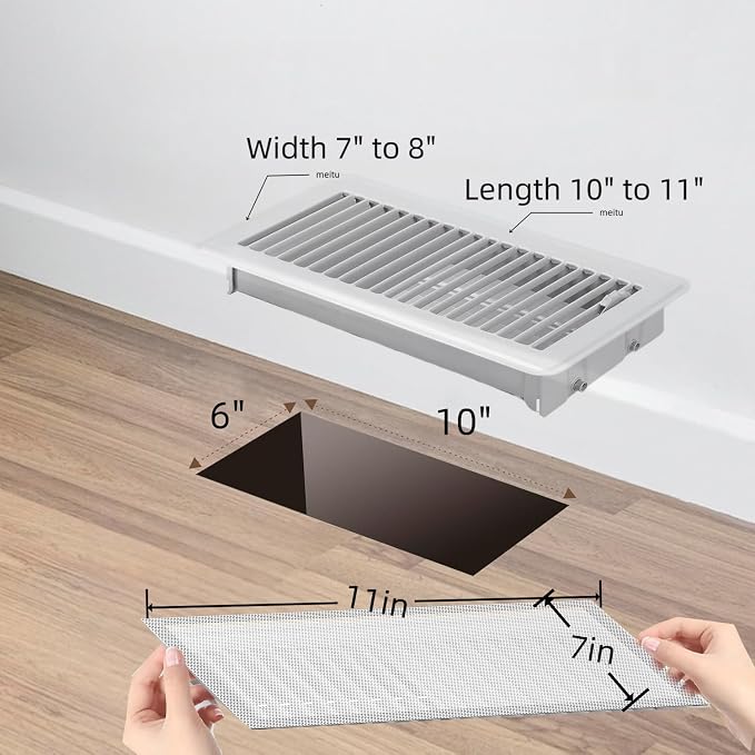 4 PCS Strong Magnetic Vent Covers-7"x11" Magnetic Air Vent Screen Mesh - Image 2