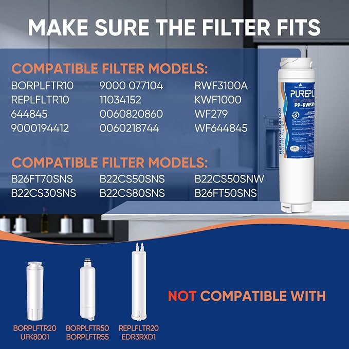 PUREPLUS 9000194412 NSF 53&42 Certified Refrigerator Water Filter Replacement - Image 2