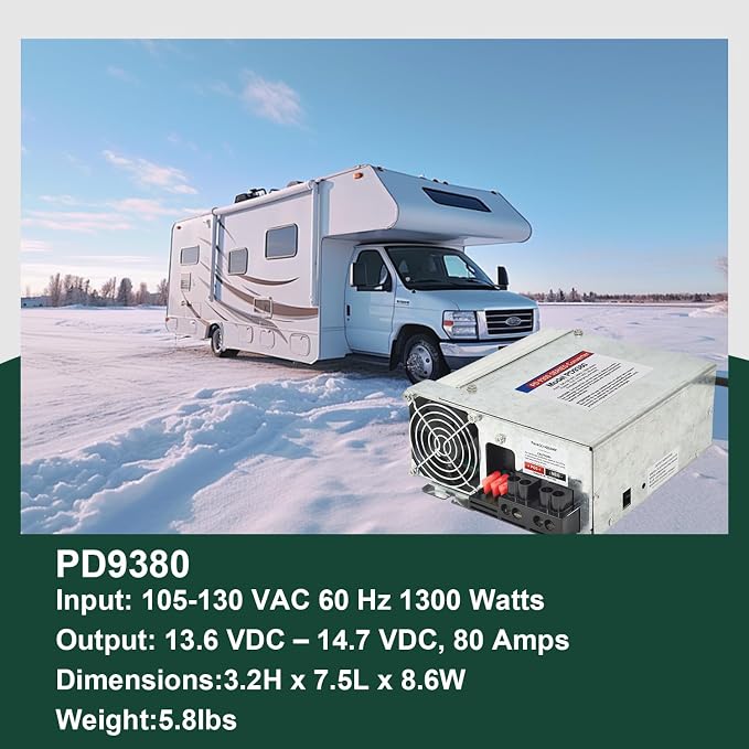 PD9380 Power Converter replacement-9300 Series Converter, 80Amp 120V to 12V RV - Image 5