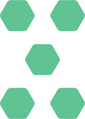 Kahuna Grip Bathtub Bath and Shower 5¼" Hexagon Non-Slip Traction Treads (Green)