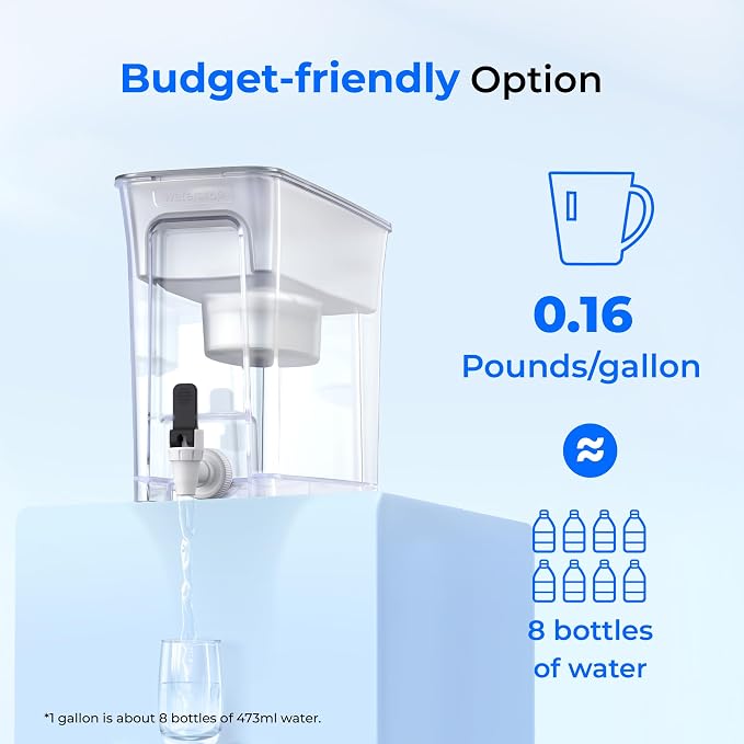 Waterdrop 35-Cup Slim Water Filter Dispenser, Large Capacity, 200-Gallon - Image 2