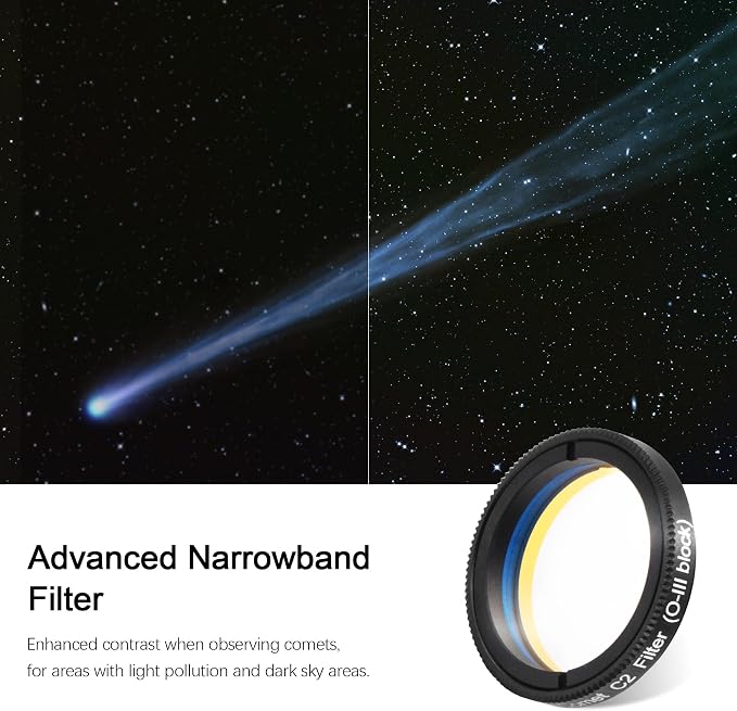 Astromania Telescope Filter 1.25 Inch Upgrated O-III Comet Filter Narrowband - Image 2