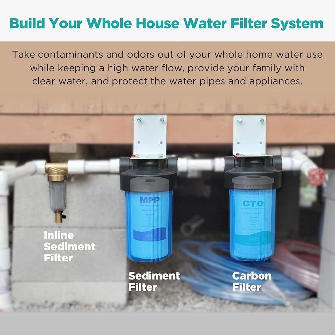 SimPure Whole House Water Filter Cartridges 5 Micron 10" x 4.5" CTO Activated - Image 6